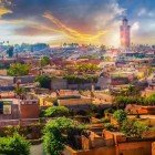 Vedere panoramică a Medinei din Marrakesh, Maroc