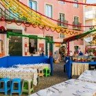 Restaurante tipice în vechiul cartier Alfama din centrul istoric al Lisabonei