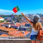 Priveliște panoramică uimitoare a peisajului urban din Porto, Portugalia