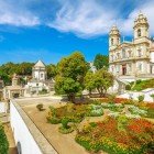 Priveliște a Sanctuarului din orașul Braga din Portugalia